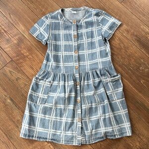 Girls’ Button-up Chambray Shirt Dress, size XL (14/16)